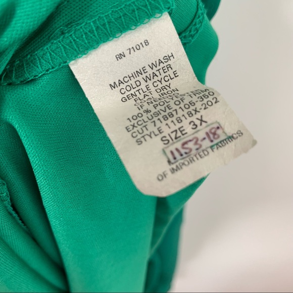 Lucie Lu Green Dress 3X - Picture 5 of 5
